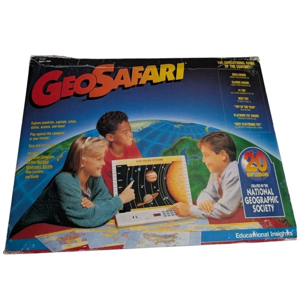 Vintage GeoSafari Electronic Learning Game EI 8700 Tested Works Great w/ 8 Sets